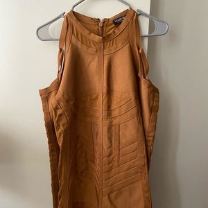 Gold/bronze bandage dress